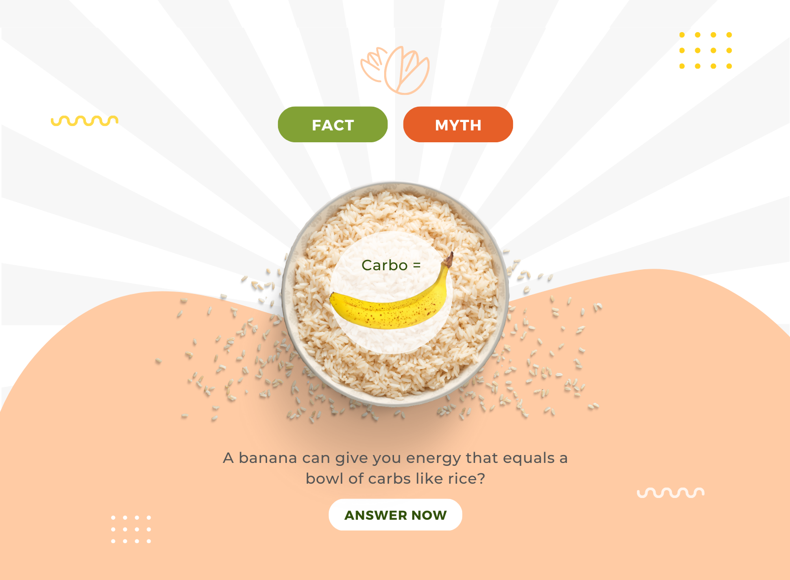 A banana can give you energy that equals a bowl of carbs like rice?